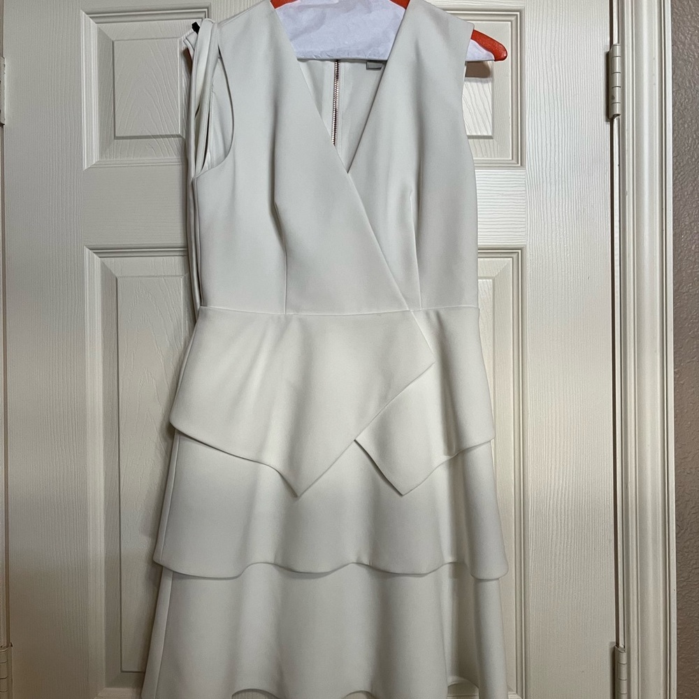 Ted Baker Tiered White Dress - size 2